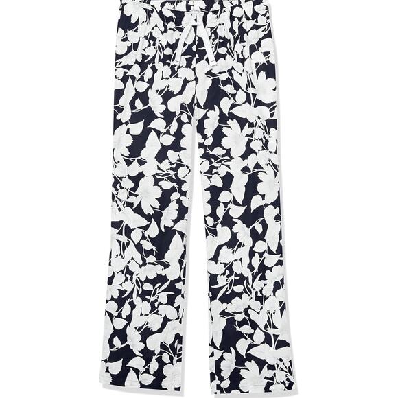 New Women’s Poplin Floral Print Wide Leg Pajama Sleep Pants Size L - Picture 4 of 4
